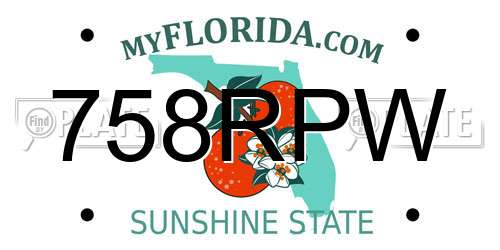 758RPW Florida License Plate