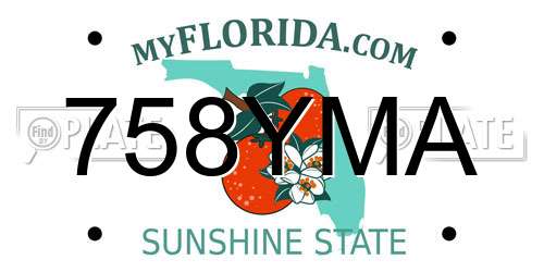 758YMA Florida License Plate