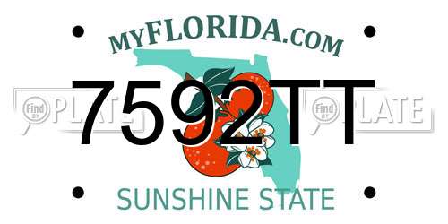 7592TT Florida License Plate