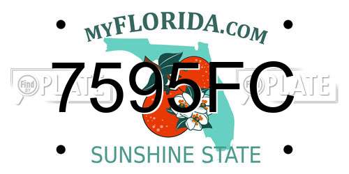 7595FC Florida License Plate