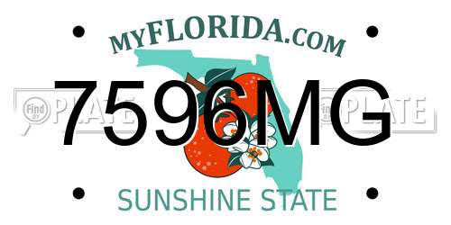 7596MG Florida License Plate