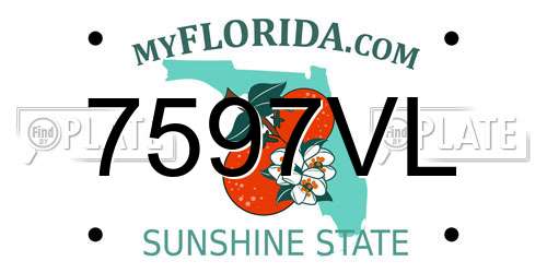 7597VL Florida License Plate