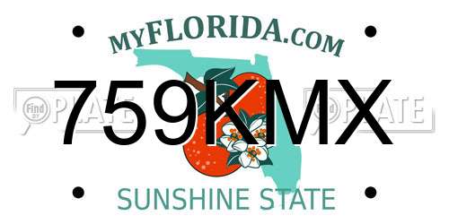 759KMX Florida License Plate