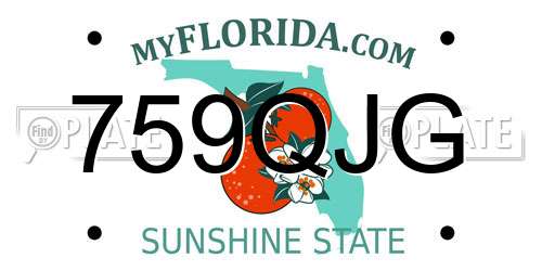 759QJG Florida License Plate