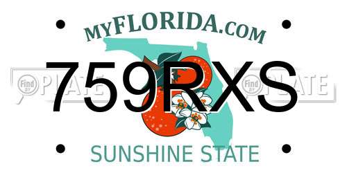 759RXS Florida License Plate
