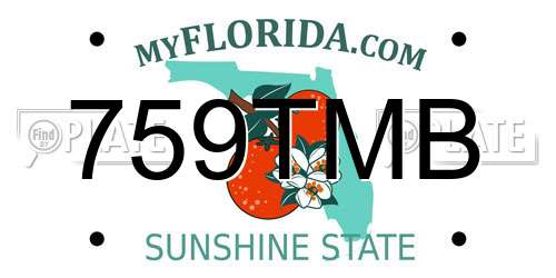 759TMB Florida License Plate