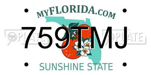 759TMJ Florida License Plate