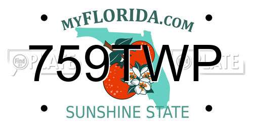 759TWP Florida License Plate