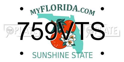 759VTS Florida License Plate