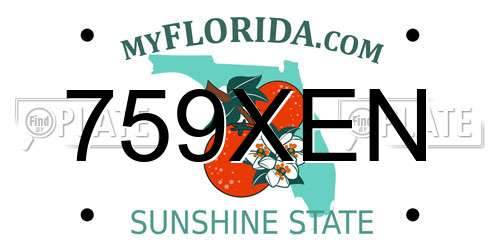 759XEN Florida License Plate