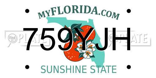 759YJH Florida License Plate