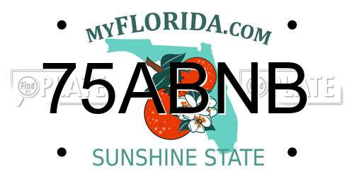 75ABNB Florida License Plate