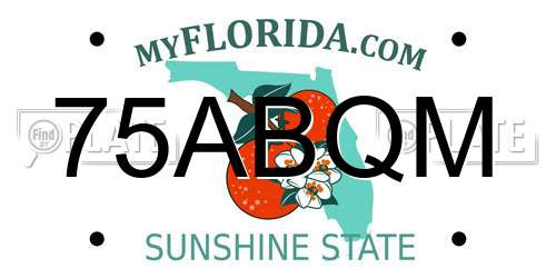 75ABQM Florida License Plate