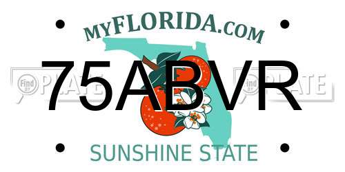 75ABVR Florida License Plate