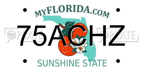 75ACHZ Florida License Plate