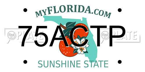 75ACTP Florida License Plate