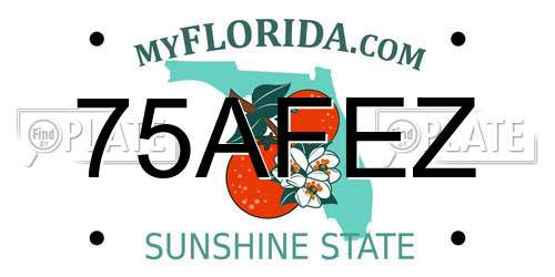 75AFEZ Florida License Plate