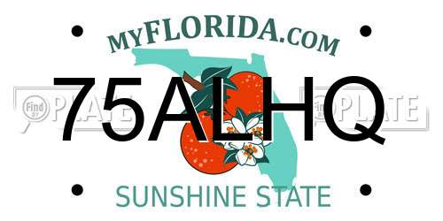 75ALHQ Florida License Plate