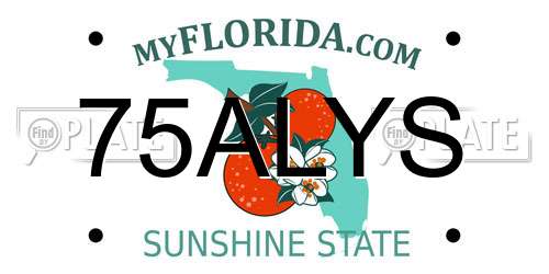 75ALYS Florida License Plate