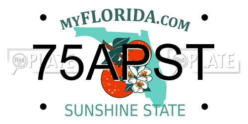 75APST Florida License Plate