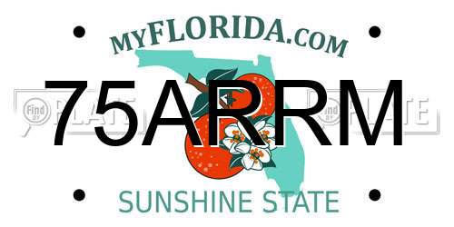 75ARRM Florida License Plate
