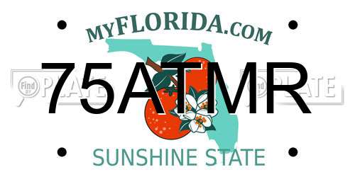 75ATMR Florida License Plate