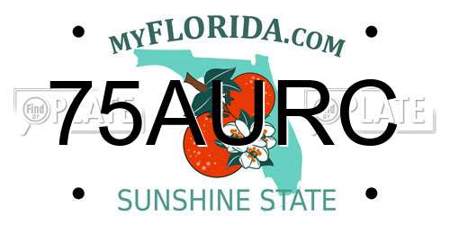 75AURC Florida License Plate