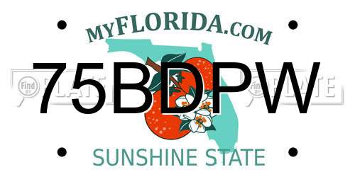 75BDPW Florida License Plate