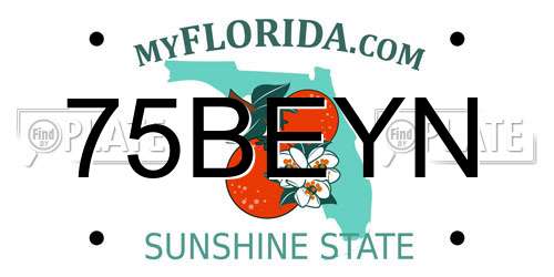 75BEYN Florida License Plate
