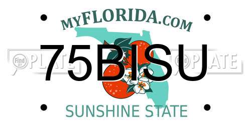 75BISU Florida License Plate