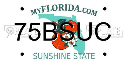 75BSUC Florida License Plate