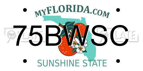 75BWSC Florida License Plate