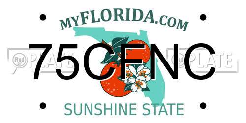 75CFNC Florida License Plate