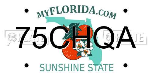 75CHQA Florida License Plate