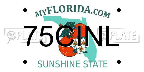 75CINL Florida License Plate