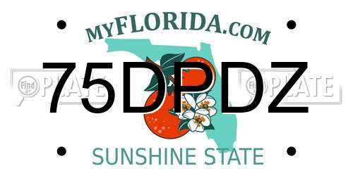 75DPDZ Florida License Plate