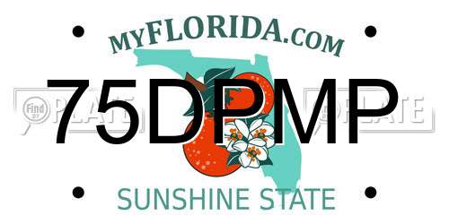 75DPMP Florida License Plate