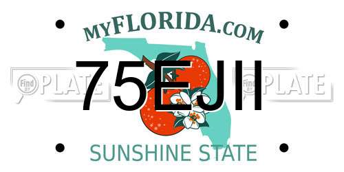 75EJII Florida License Plate