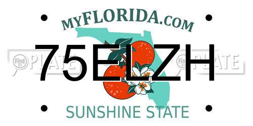 75ELZH Florida License Plate