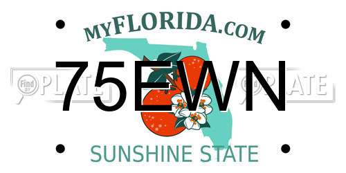 75EWN Florida License Plate