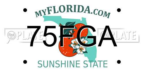 75FGA Florida License Plate