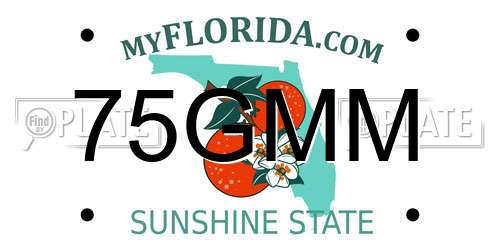 75GMM Florida License Plate