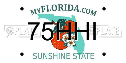 75HHI Florida License Plate