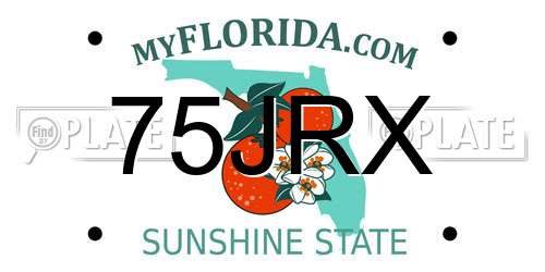 75JRX Florida License Plate