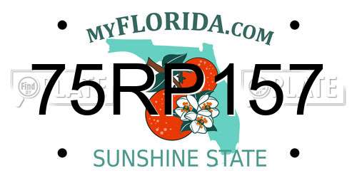 75RP157 Florida License Plate