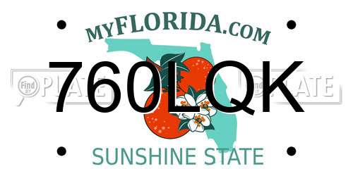 760LQK Florida License Plate