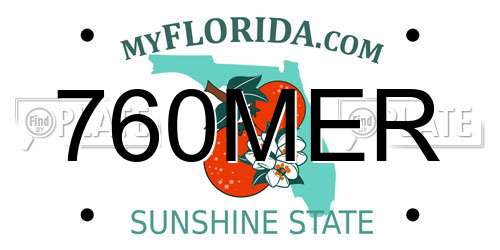 760MER Florida License Plate