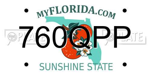 760QPP Florida License Plate