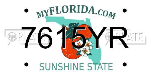 7615YR Florida License Plate