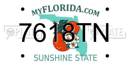 7618TN Florida License Plate